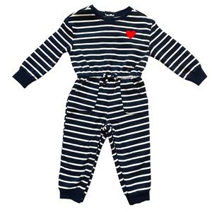 Old Navy | Navy & White Striped One-Piece Jogger | NWT | Size 2T